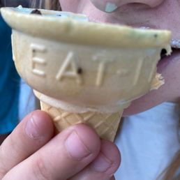 Mint chip in a cake cone Mint chip in a cake cone
