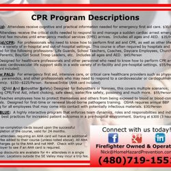 Home Hazard Prevention - CPR program descriptions