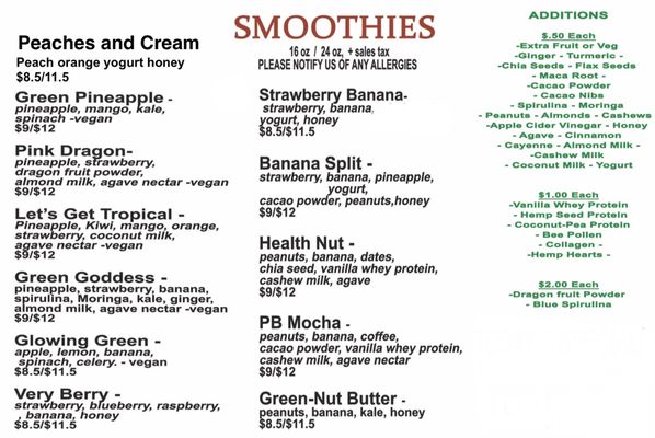 Menu photo 1 Willow’s Garden Juice Bar Flint, MI Menu photo 1 Willow’s Garden Juice Bar Flint, MI