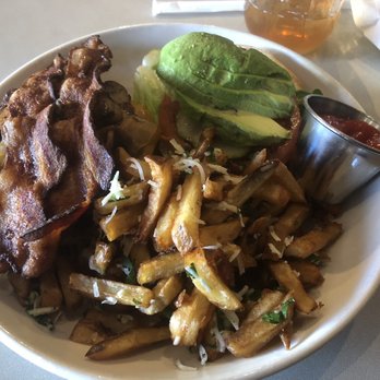 The Paramount - Paramount burger (added avocado) with Parmesan truffle fries. - Breakfast & Brunch Near Me - Boston, Massachusetts