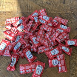 a pile of candy on a table