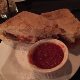 House made meatballs with prosciutto sandwich