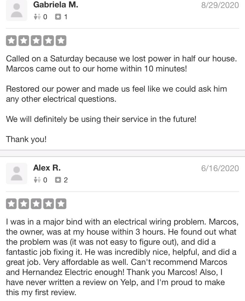 Slide of Hernandez Electrical Services