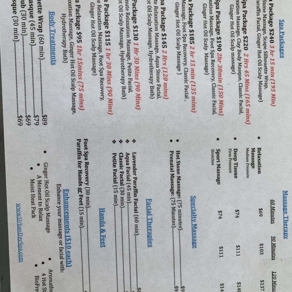 Urban Day Spa - Prices - Day Spas Near Me - Spring, Texas