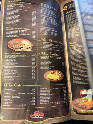 Menu photo 1 El Jalisco Spring Branch, TX