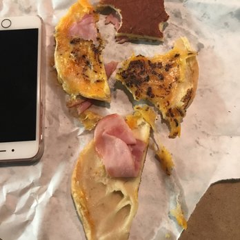 Burro Cheese Kitchen - Burnt ash on the cheese and raw dough in the "bread" - Sandwiches Near Me - Austin, Texas