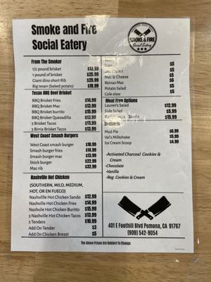 Menu photo 7 Smoke & Fire Social Eatery Pomona, CA