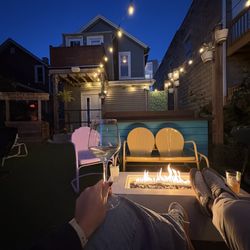 Lost Whale - Outside patio! Lots of space to sit and two fire pits!