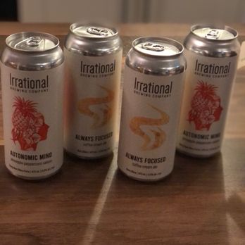 Irrational Brewing Company - Autonomic mind : pineapple peppercorn saison Always Focused: coffee cream ale - Breweries Near Me - Edmonton, Alberta