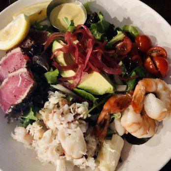 Schooners Monterey - Seafood Salad Trio - Seafood Near Me - Monterey, California Schooners Monterey - Seafood Salad Trio - Seafood Near Me - Monterey, California