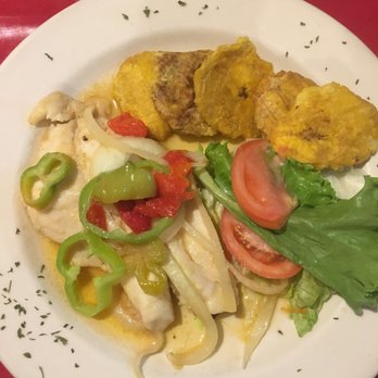 Restaurant El Castillo del Rey - Red snapper fillet with butter and tostones and salad Filete Chillo al ajillo y tostones y ensalada - Puerto Rican Near Me - Guayanilla, Puerto Rico Restaurant El Castillo del Rey - Red snapper fillet with butter and tostones and salad Filete Chillo al ajillo y tostones y ensalada - Puerto Rican Near Me - Guayanilla, Puerto Rico