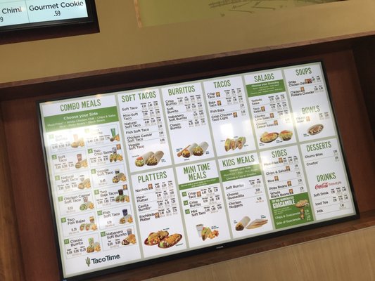 Menu photo 3 Taco Time Tacoma, WA