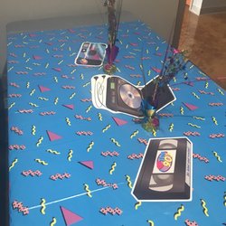 We brought in 90s decor to match the theme