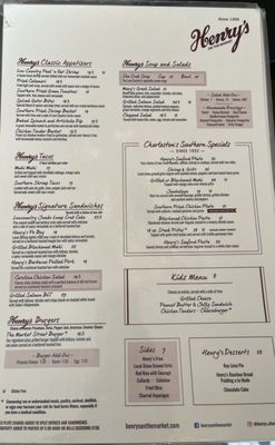 Menu photo 4 Henry's On The Market Charleston, SC Menu photo 4 Henry's On The Market Charleston, SC