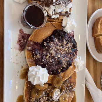 Scrambled - Banana Crunch Pancakes Blueberry Danish Pancakes Campers French Toast - Breakfast & Brunch Near Me - Henderson, Nevada Scrambled - Banana Crunch Pancakes Blueberry Danish Pancakes Campers French Toast - Breakfast & Brunch Near Me - Henderson, Nevada
