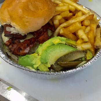 Ave R Mini Mart - Mouthwatering bacon cheese burger with crisp fries - Breakfast & Brunch Near Me - Brooklyn, New York Ave R Mini Mart - Mouthwatering bacon cheese burger with crisp fries - Breakfast & Brunch Near Me - Brooklyn, New York