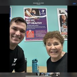 Armbrust Family YMCA - Lynda and Colin, personal trainer.