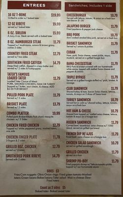 Menu photo 1 50 Taters Scottsboro, AL