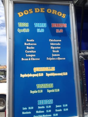 Menu photo 3 Dos De Oros Omaha, NE Menu photo 3 Dos De Oros Omaha, NE