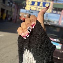 Secret Nails - Ghostface inspired Halloween nails