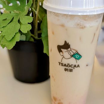 Tsaocaa - Austin - Peach Milk Tea - Bubble Tea Near Me - Austin, Texas
