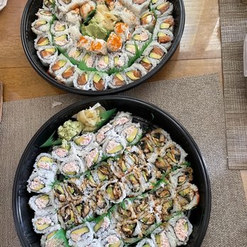 Nori Roll - two plates of sushi and a bowl of salad - Sushi Bars Near Me - El Cerrito, California