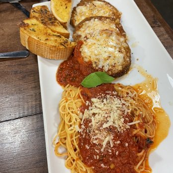 Three Italian Restaurant - Eggplant parmigiana - Italian Near Me - Fairfield, California Three Italian Restaurant - Eggplant parmigiana - Italian Near Me - Fairfield, California