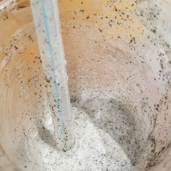 Tea And Whisk - Inside a cup of an almost fully consumed hojicha shake - Tea Rooms Near Me - Las Vegas, Nevada