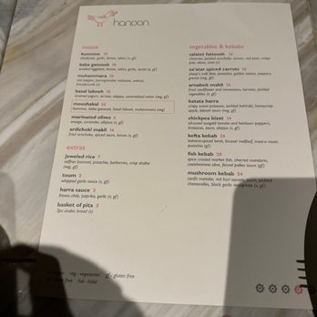 Hanoon - Restricted Food Menu - Middle Eastern Near Me - Kirkland, Washington Hanoon - Restricted Food Menu - Middle Eastern Near Me - Kirkland, Washington