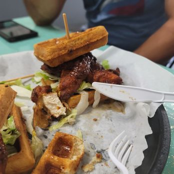 Nana Karen's on Main - Chicken and Waffles sandwich - Sandwiches Near Me - Danville, Virginia