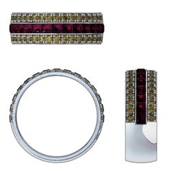 Scott Smith Custom Jewelry - Design image for citrine & ruby ring