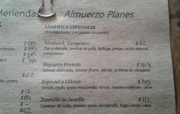 Menu photo 5 Planes Bistro Buenos Aires, C