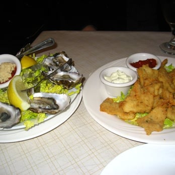 Sandbar & Grill - half shell oysters and calamari - Seafood Near Me - Monterey, California Sandbar & Grill - half shell oysters and calamari - Seafood Near Me - Monterey, California