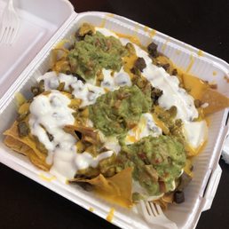 Asada nachos w nacho cheese (5/5). SO GOOD. I can't decide if I like the nachos or the fries better. Get these!