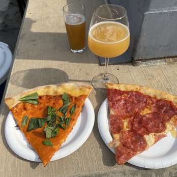 Zorch Pizza - A slice with vodka sauce, pepperoni w/ hot honey and of course cold beer. - Food Trucks Near Me - Richmond, Virginia