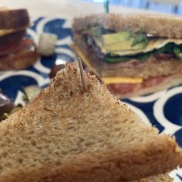 What's in this photo, straight deliciousness, of a club sandwich What's in this photo, straight deliciousness, of a club sandwich