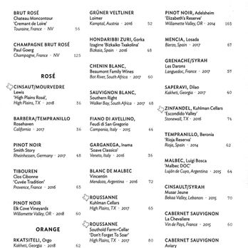 Cured - Drinks menu, December 2019 - Cocktail Bars Near Me - San Antonio, Texas