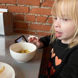 My kid loves a good bowl of noodles! They do a great job with the young ones. My kid loves a good bowl of noodles! They do a great job with the young ones.