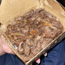Tom's Burgers and Teriyaki - Beef bowl w/ grilled onions