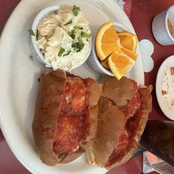 Salvatore Italian Restaurant - Meatball & Cheese Sandwich, potato salad and fruit - Pizza Near Me - Montebello, California