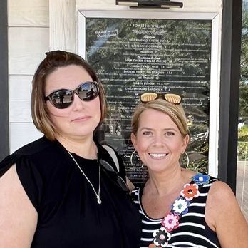 Toasted Walnut Table and Market - Me and Amy Hager (stripes) an owner of Toasted Walnut - Comfort Food Near Me - Celina, Texas Toasted Walnut Table and Market - Me and Amy Hager (stripes) an owner of Toasted Walnut - Comfort Food Near Me - Celina, Texas