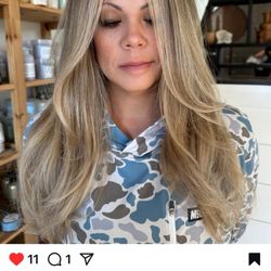 Tupelo Honey Salon - In this photo is the end result of a very talented hair stylist.