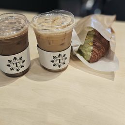 Nido Latte, Mount Milo and Pistachio Croissant Nido Latte, Mount Milo and Pistachio Croissant