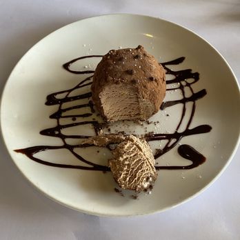 Oliva Trattoria - Zabaione (in the very heart of this bomba) dusted and draped in various chocolates. Semifreddo heaven. - Pizza Near Me - Sherman Oaks, California