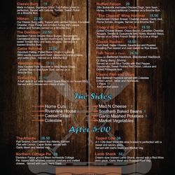 Riverview Local Eatery - Main Menu