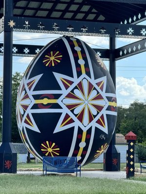 Worlds Largest Hand Painted Czech Egg by null