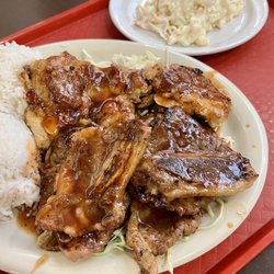 Island Grill - 10. BBQ Chicken and 2 BBQ Short Ribs Combo Plate