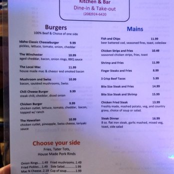 Winchester Kitchen & Bar - Menu - Bars Near Me - Winchester, Idaho Winchester Kitchen & Bar - Menu - Bars Near Me - Winchester, Idaho