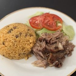 The Latin Place - Arroz con gandules y pernil.