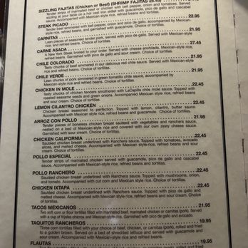 La Capilla Mexican Restaurant - Menu - Mexican Near Me - Torrance, California